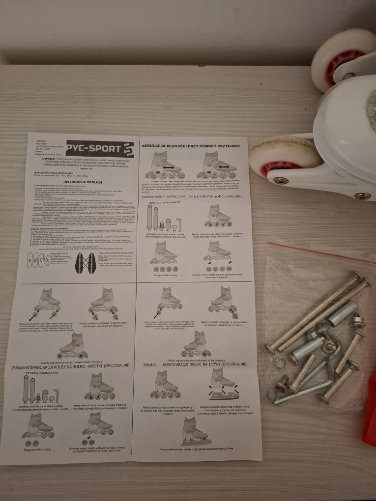 Rolki wrotki 30-33i Croxer Inez regulowane 3w1  dla dziewczynki