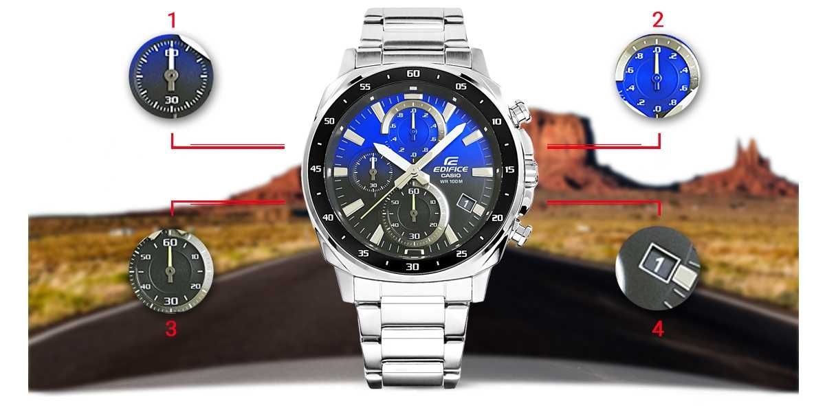 Zegarek Męski Casio EDIFICE EFV-600D-2AVUEF 10 BAR