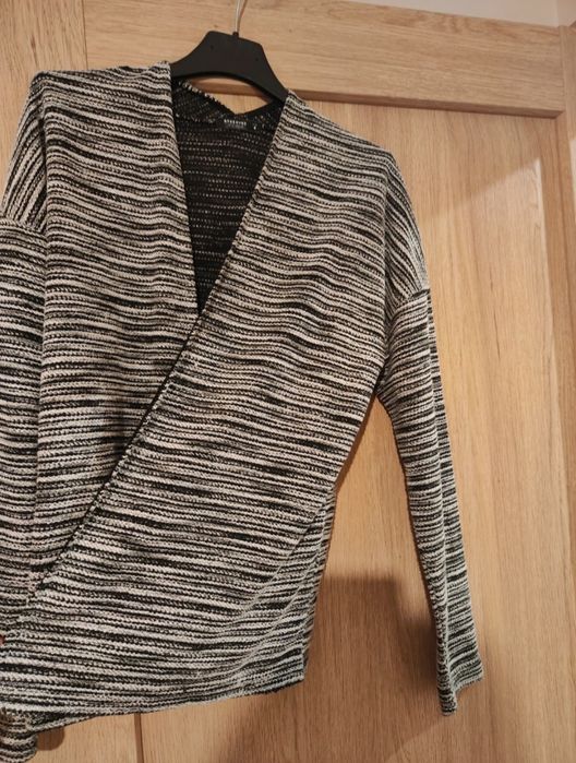 Czarno-szary kardigan/narzutka