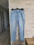 Nowe jasno niebieskie spodnie straight jeans wysoki stan rurki H&M L