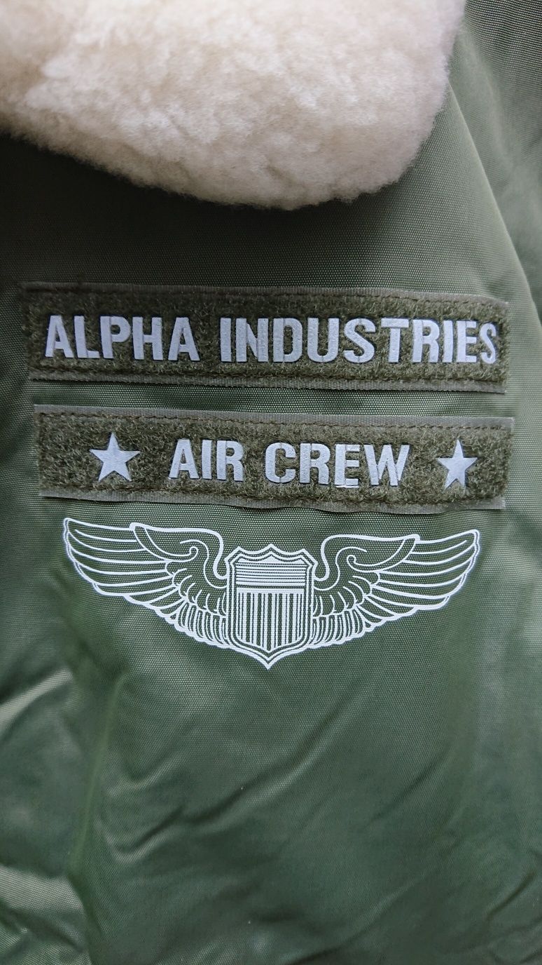 Alpha Industries Injector 3 Air Force zielona oliwkowa kurtka pilotka.