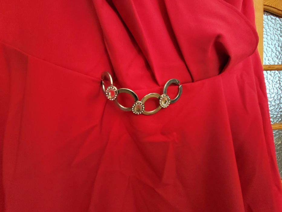 Suknia długa malinowa