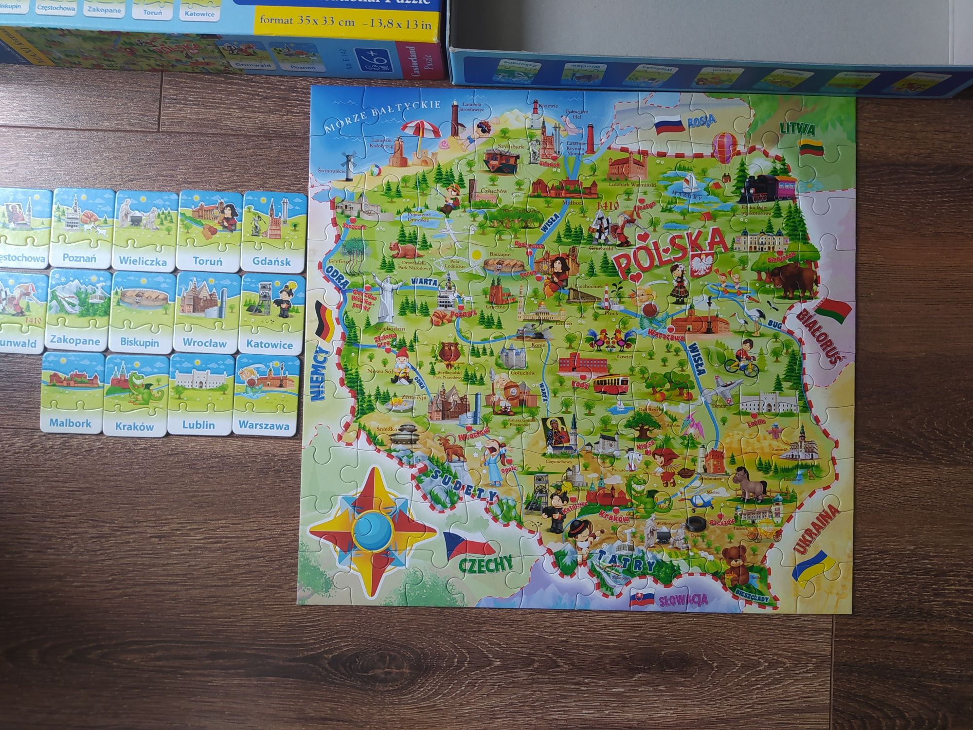 Puzzle Mapa Polski 128 elementów