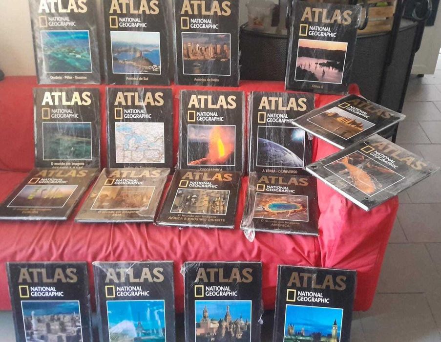 Coleção Atlas National Geographic — 18 Volumes NOVOS! -