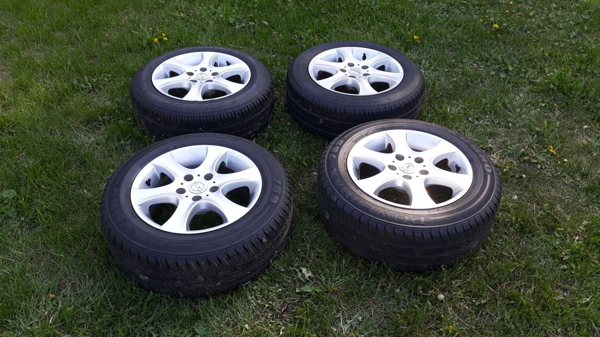 Opel alufelgi R15 o rozstawie 5x110 + opony letnie w bdb. stanie!