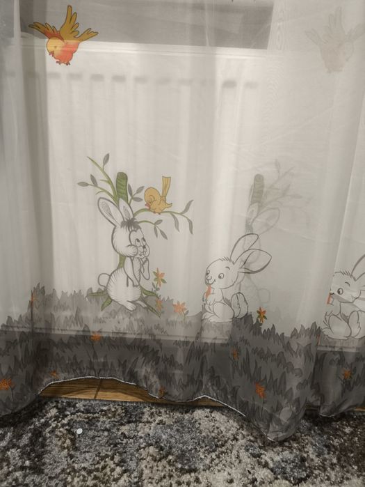 Продам тюль "Зайчики"  готовий 4*2.65 Нова. В дитячу кімнату.