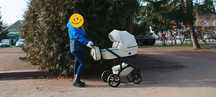 Коляска Bebi Pram 2в1 екошкіра