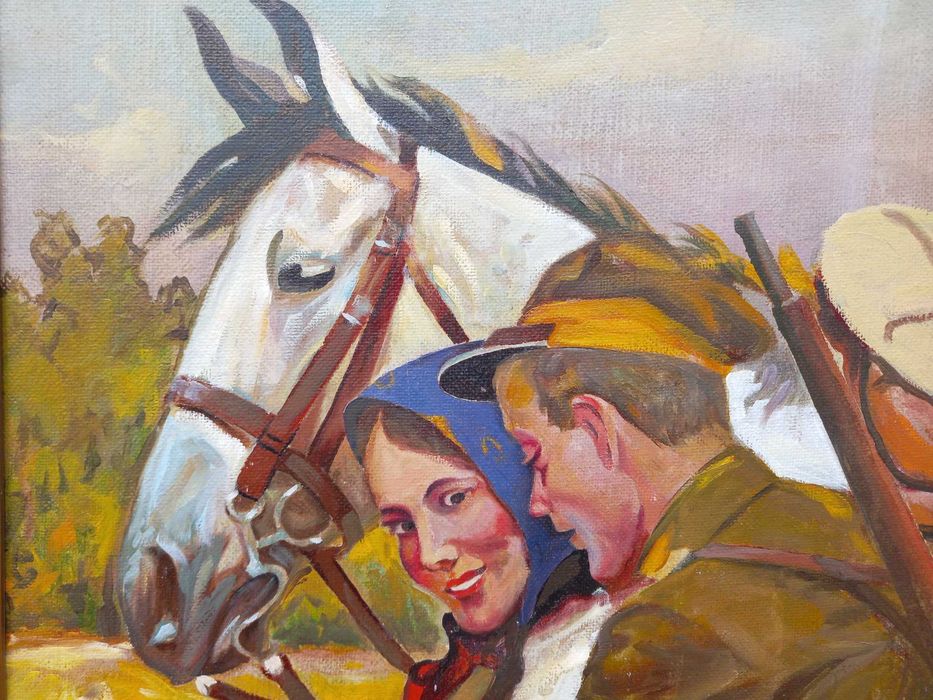 Kopia wg J. Kossaka, olej/płyta, Chróściewicz 1960 r.