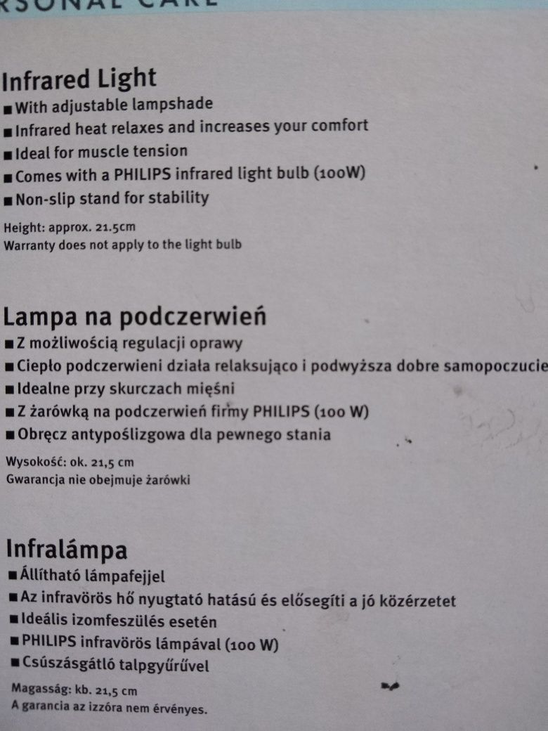 Lampa na podczerwień