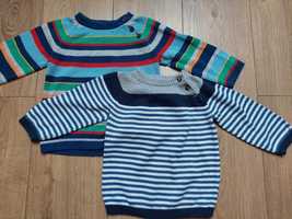 Sweter chłopięcy 80 H&M zestaw dwóch sztuk