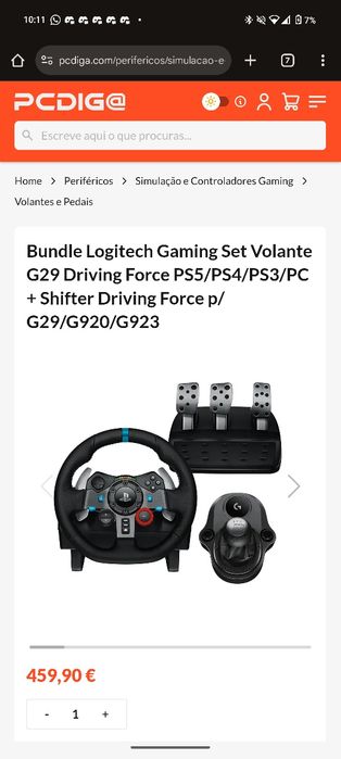 Logitech g29+ shifter
