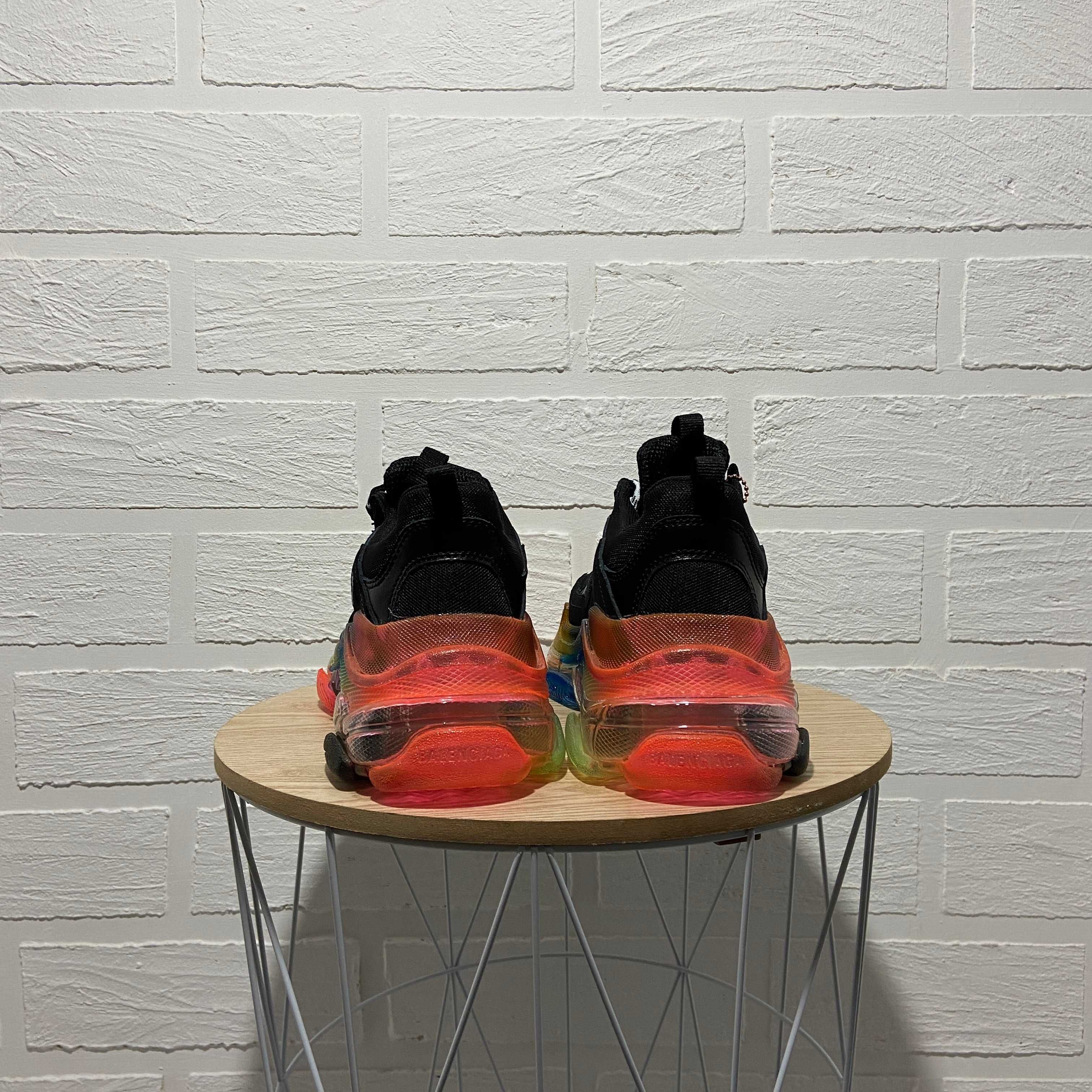 Balenciaga Triple S Clear Sole Black Rainbow