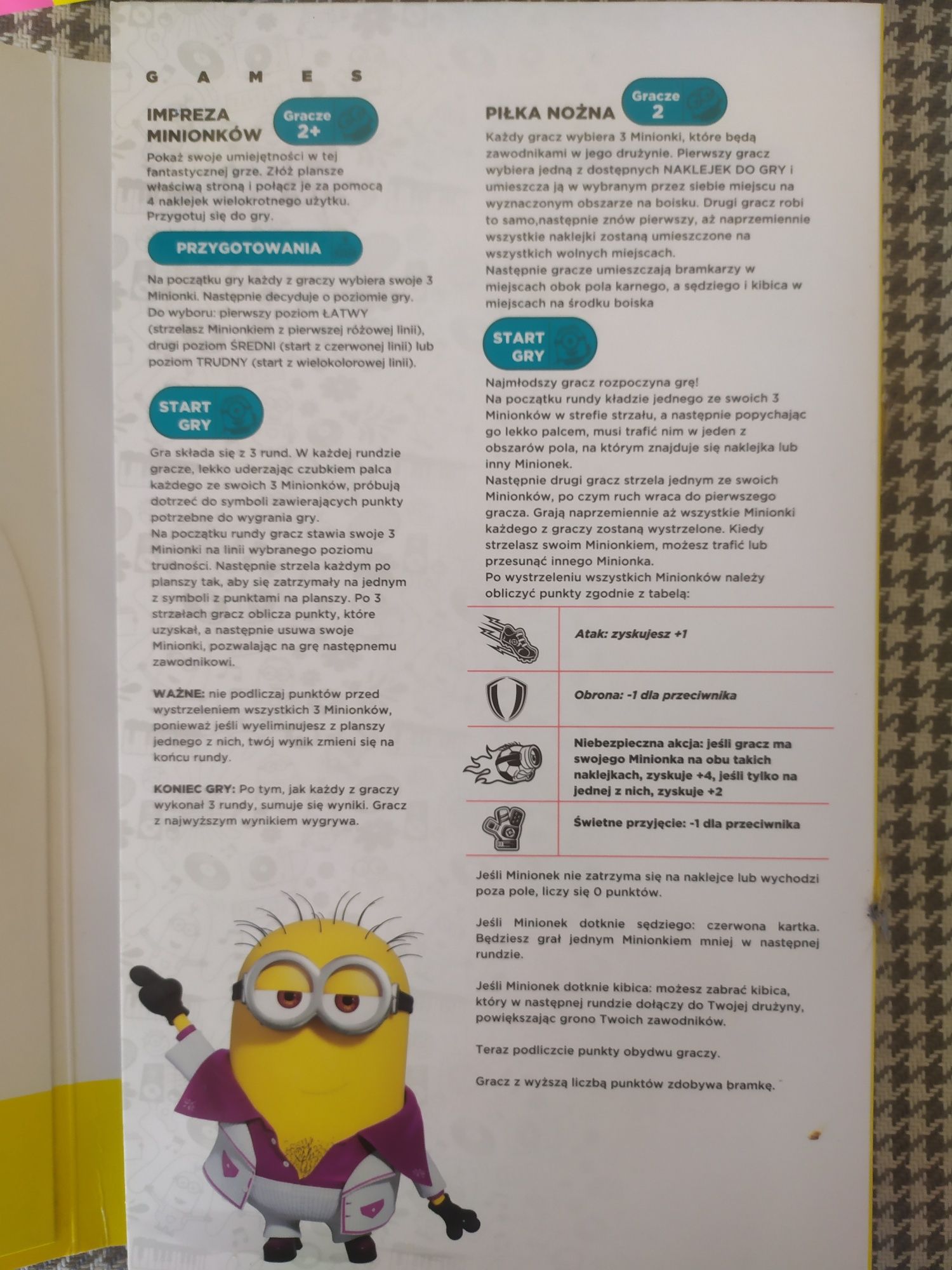 Album Minionków,dwie gry
