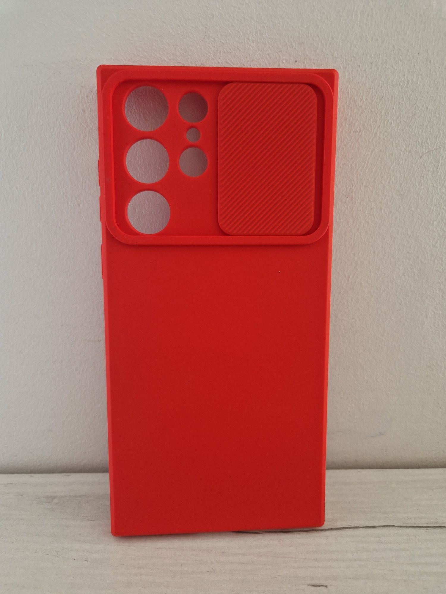 Camshield Soft do Samsung Galaxy S22 Ultra Czerwony