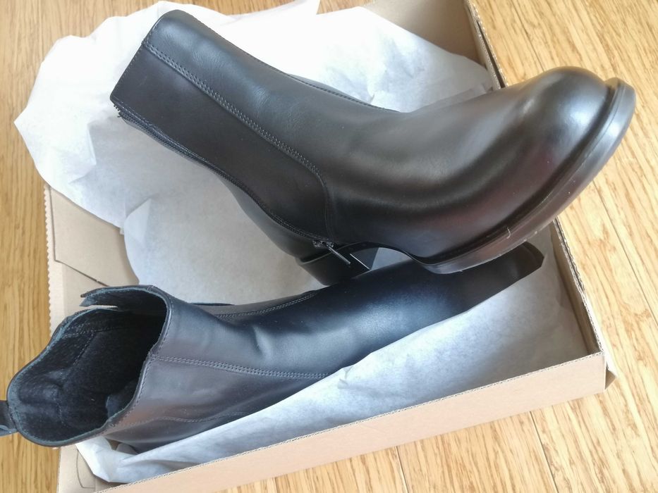 Buty zimowe męskie, rozm. 43. skórzane Nowe