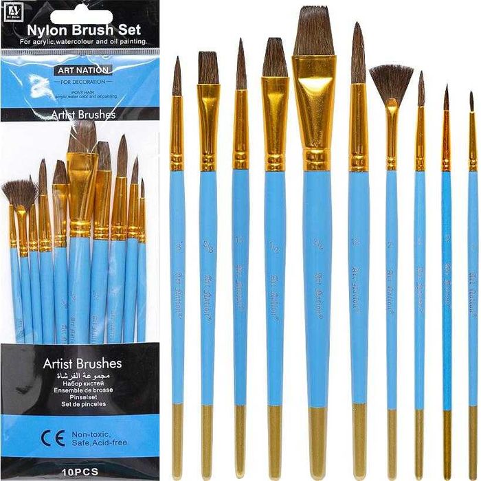 Пензлик 6, 10, 20 штук з натурального ворсу Білка.