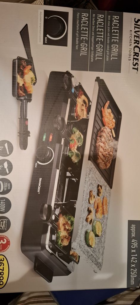 Grill elektryczny raclette Nowy