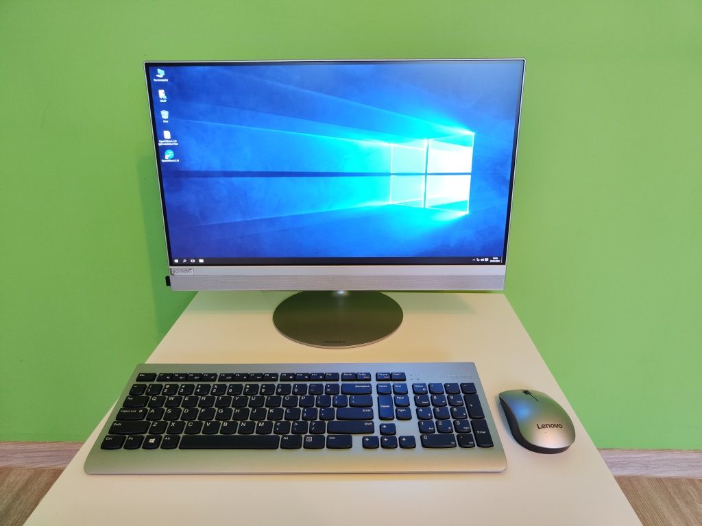 Komputer AIO Lenovo 21.5" Windows 10 SSD Komplet