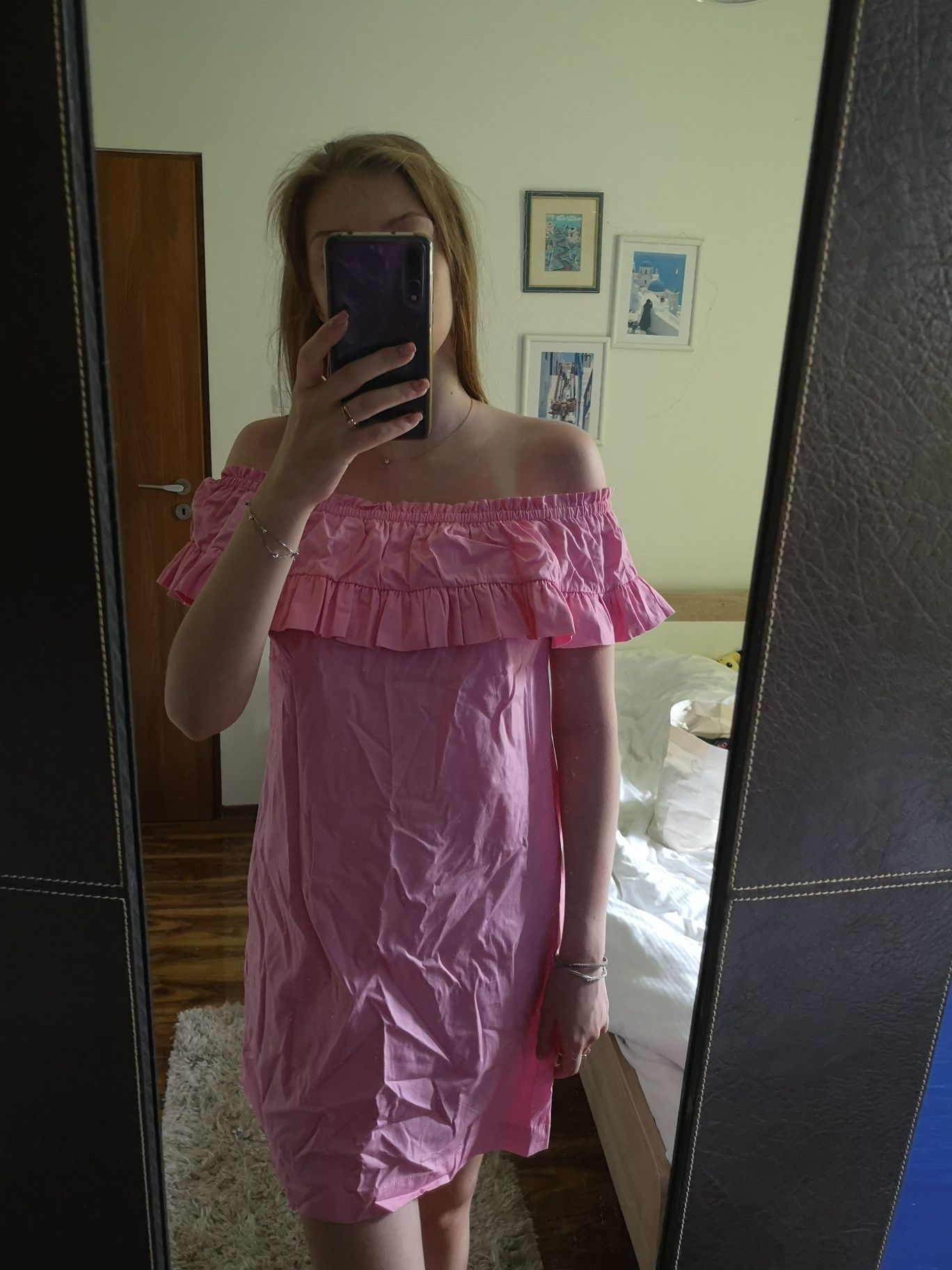 Różowa sukienka rozmiar S stradivarius