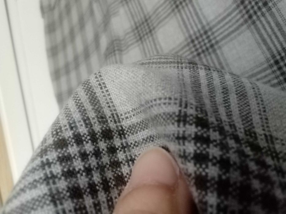 jak NOWE wełniane egipskie spodnie casual XL męskie klasyczne w kratę