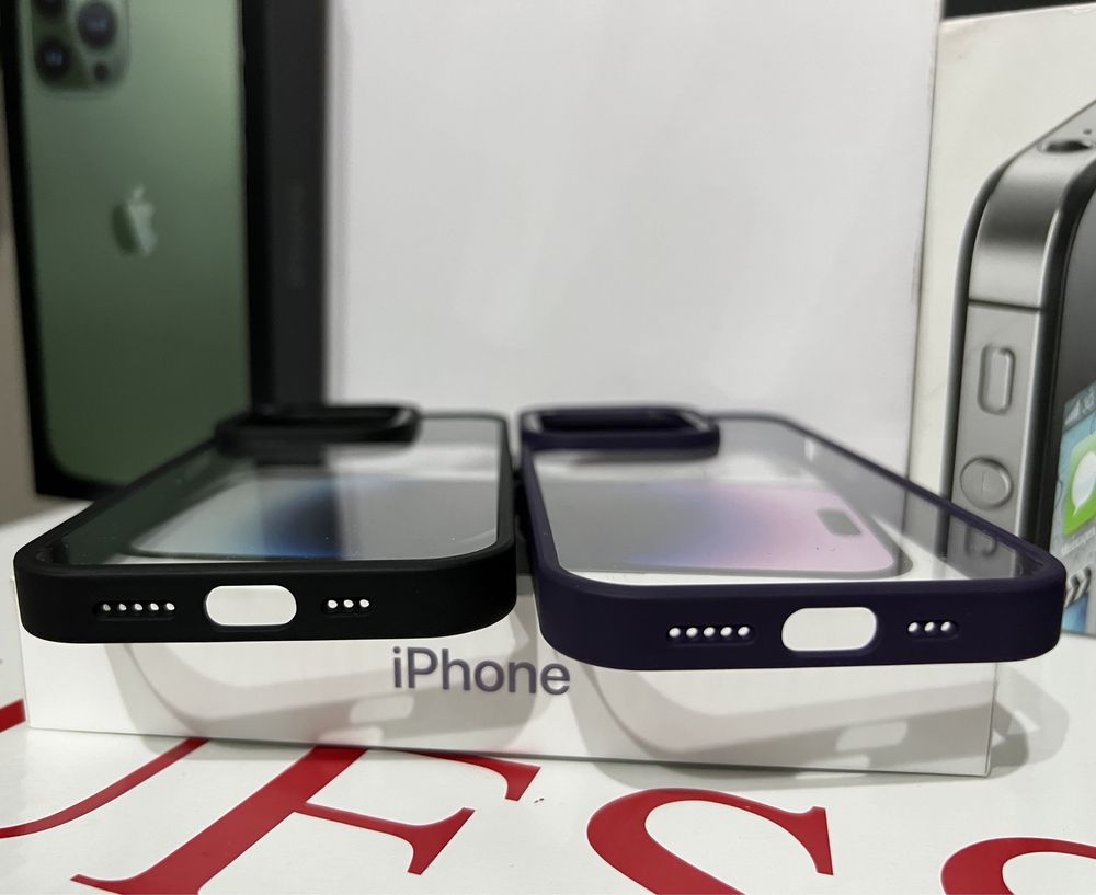 Чехол Iphone 14 pro deep purple, 14 pro max black, top качество