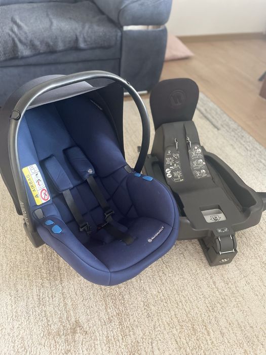 Fotelik nosidełko avionaut pixel z bazą isofix granatowe