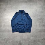 MĘSKA Granatowa Siłownia Bluzka Długi Rękaw Thermal Under Armour Logo
