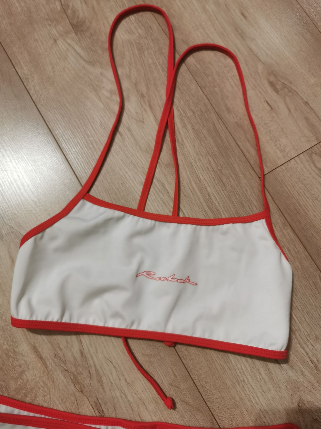 Strój kąpielowy kostium dwuczęściowy top majtki Reebok 40 L biały