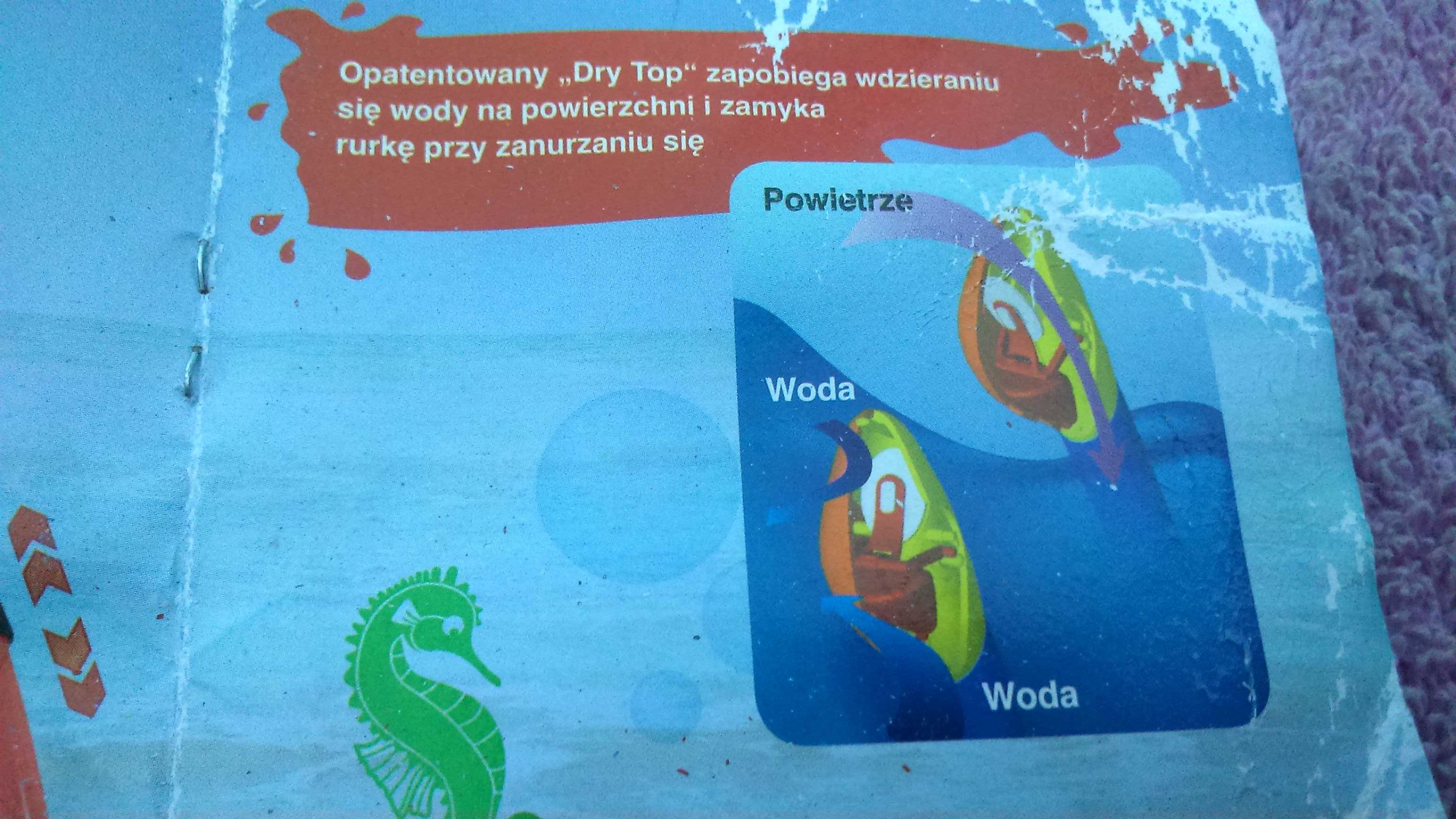 Płetwy Crivit 27-31 ,rurka "dry top " z gwizdkiem + 2 inne