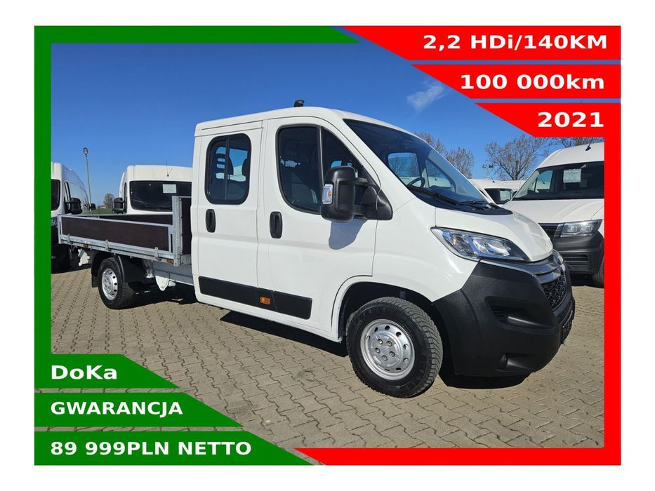 Citroën Jumper DoKa *89999zł NETTO* 2,2HDi/140KM  Klimatyzacja, Webasto, Tempomat, Airbag, Hak
