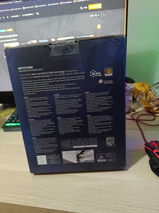 Nova Mars Gaming Power Supply 750W 80 Plus Full Modular White64550791776513122