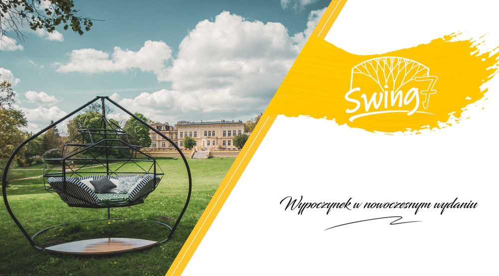 Nowoczesna huśtawka ogrodowa