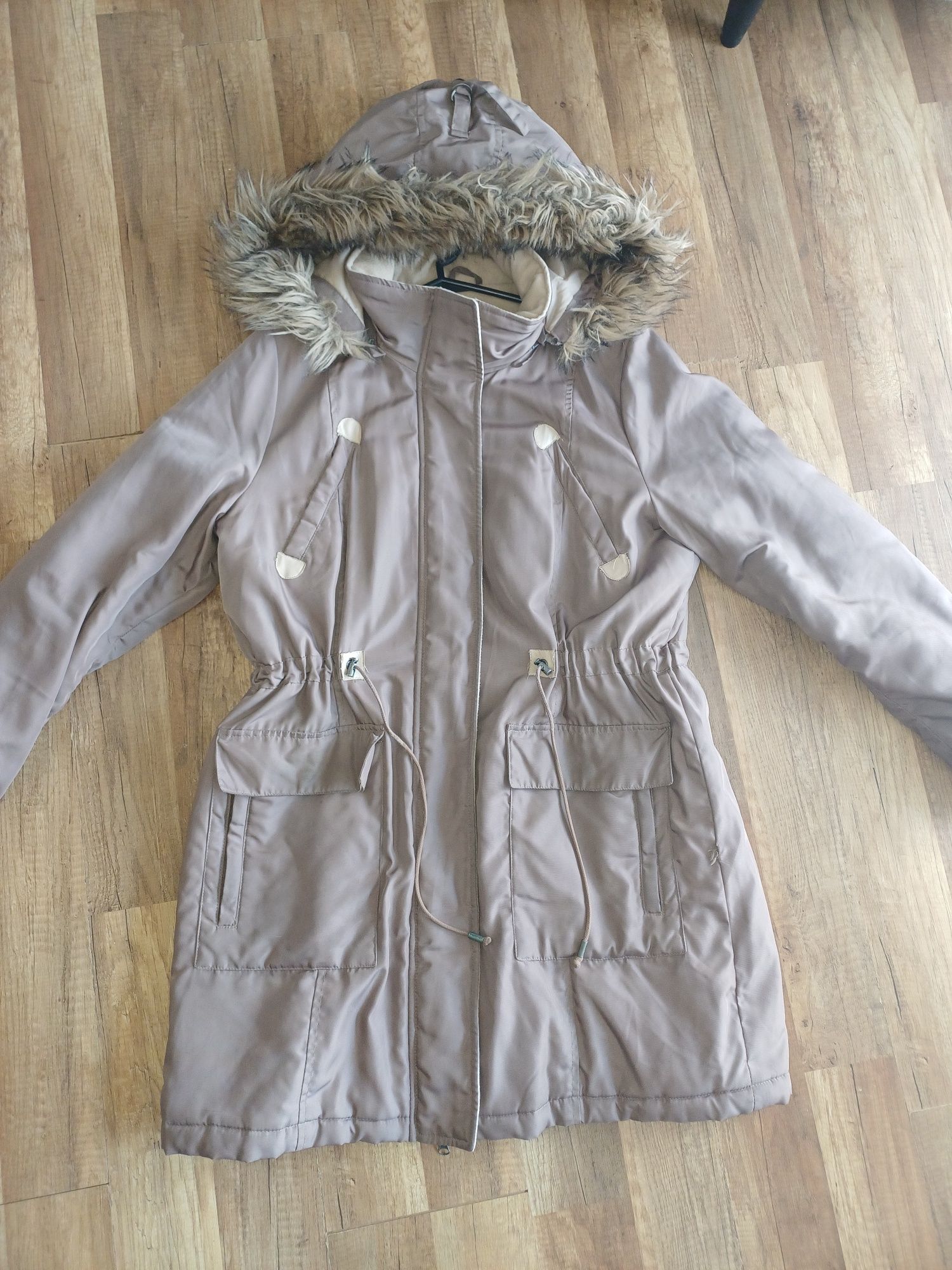 Kurtka zimowa XL parka beżowa 42 Reserved