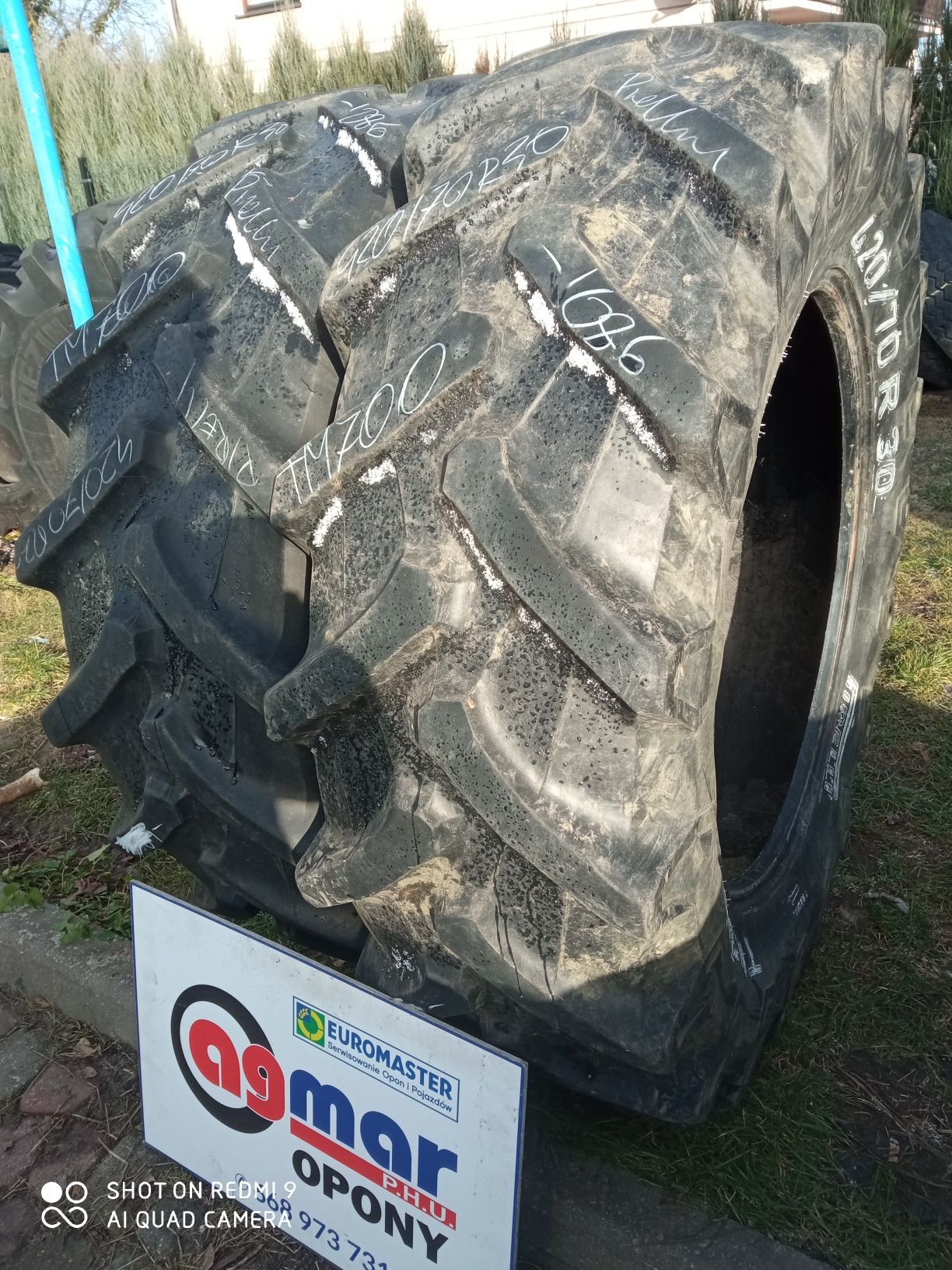 420/70R30 Pirelli opony używane rolnicze para
