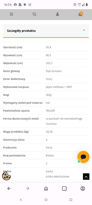 Łóżko młodzieżowe Yoop