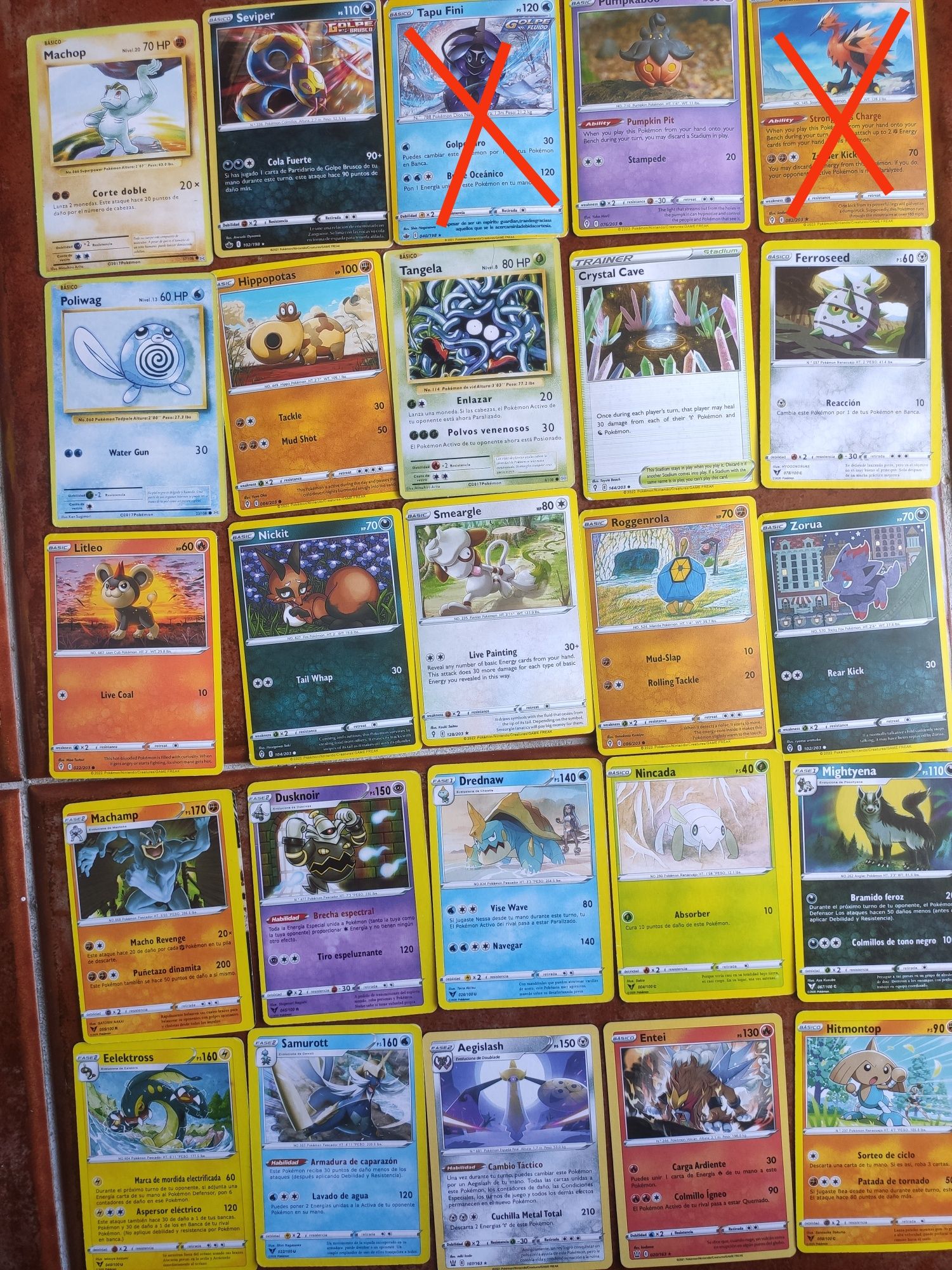 Cartas Pokémon (conjunto 10)