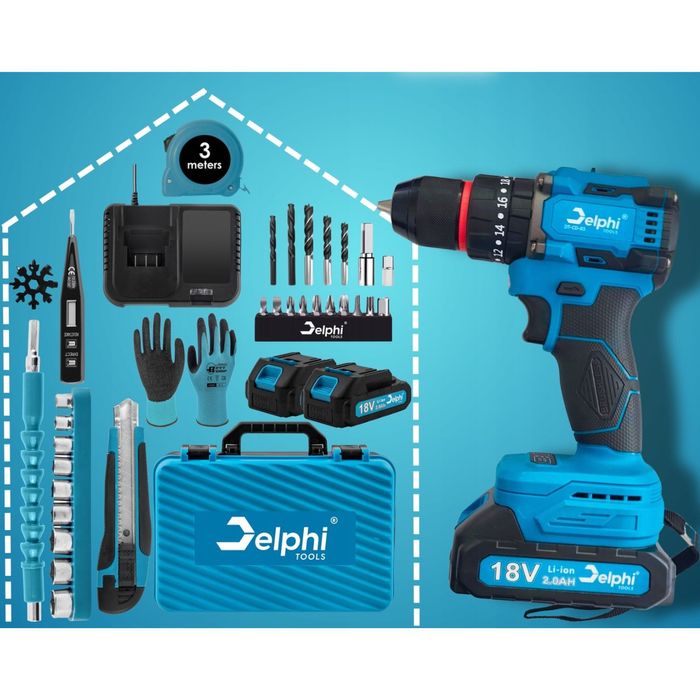 Wiertarko Wkrętarka Akumulatorowa Udarowa Bezszczotkowa 2xaku Wkrętak