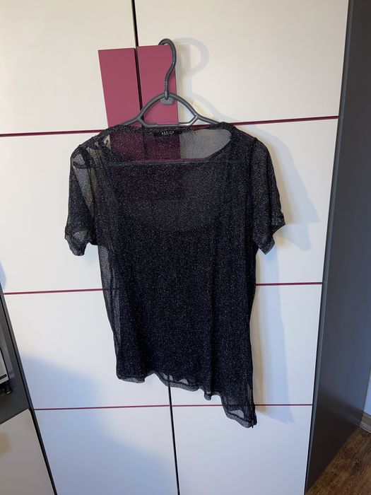 Brokatowa bluzka Mohito S viral święta sylwester