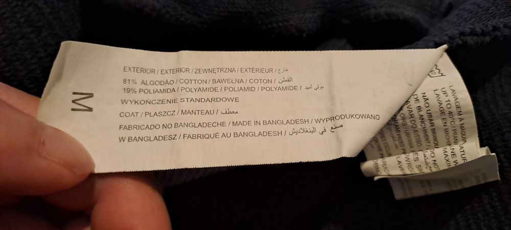 Casaco malha M azul marinho
