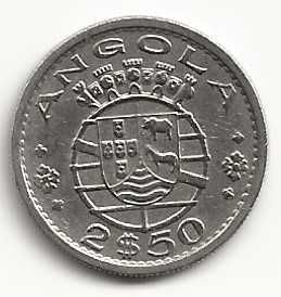 2$50 Centavos de 1969, Republica Portuguesa, Angola