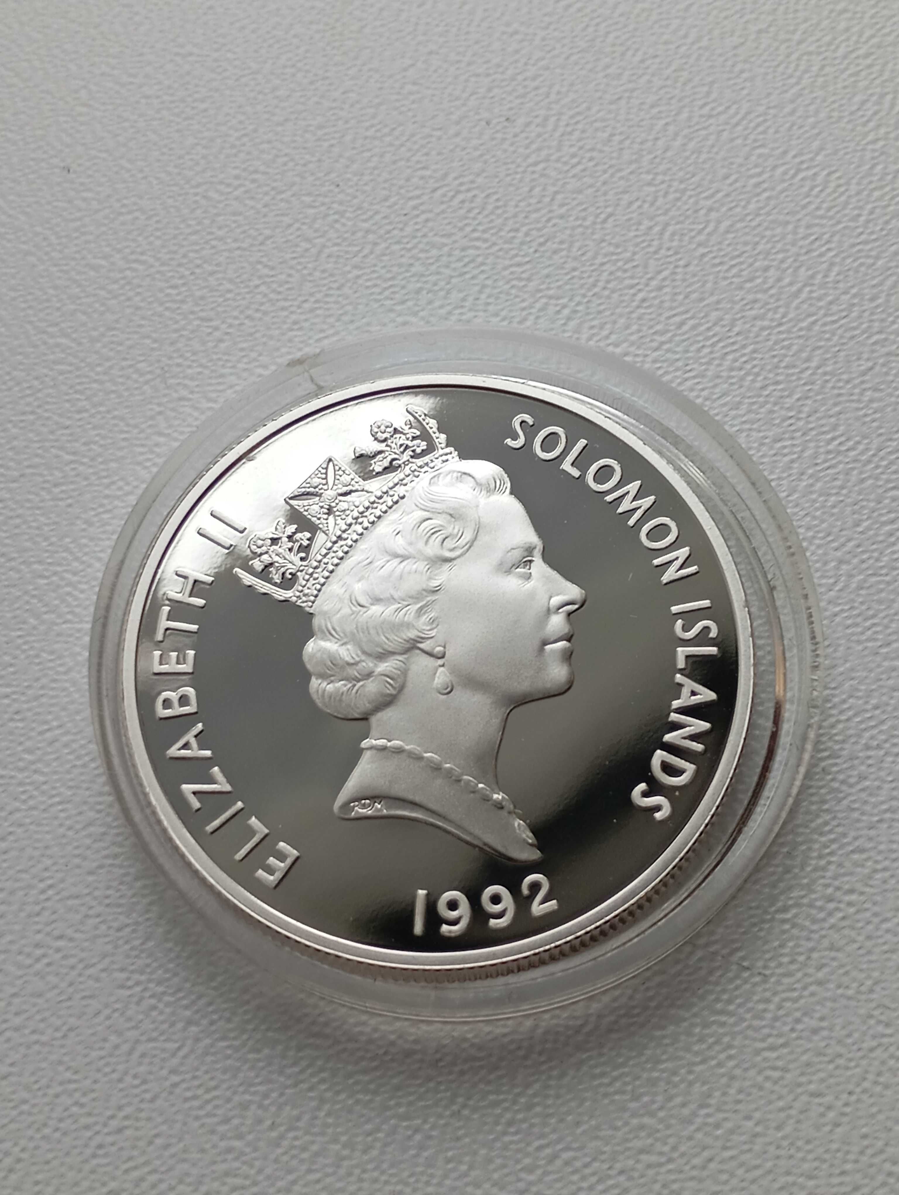 Соломоновы острова 10 долларов серебро 1992г-925-31,1г.