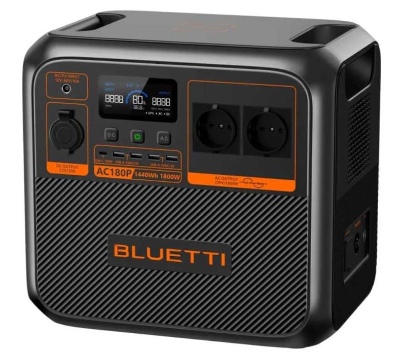 Зарядна станція BLUETTI AC180P 1800 Вт/1440 Вт/г, LiFePO4,оф гар 24міс