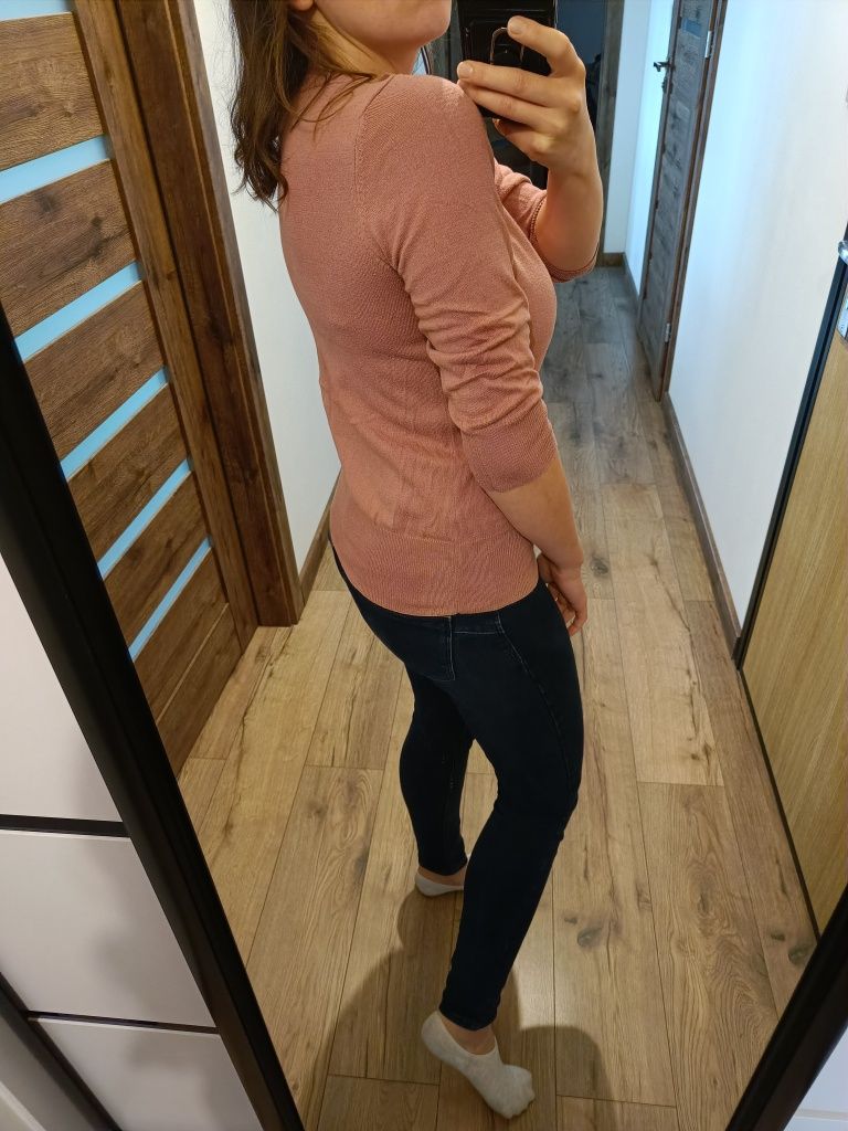 Sweter Next różowy 38 rękaw 3/4