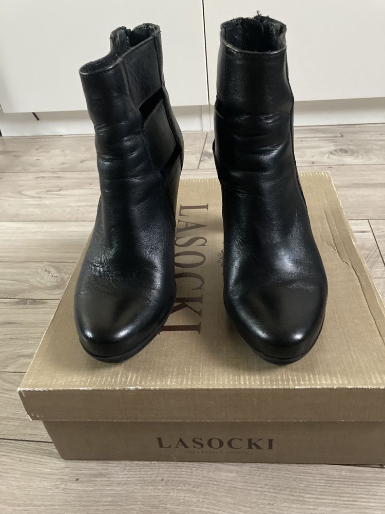 Buty skórzane Lasocki,r.38,damskie