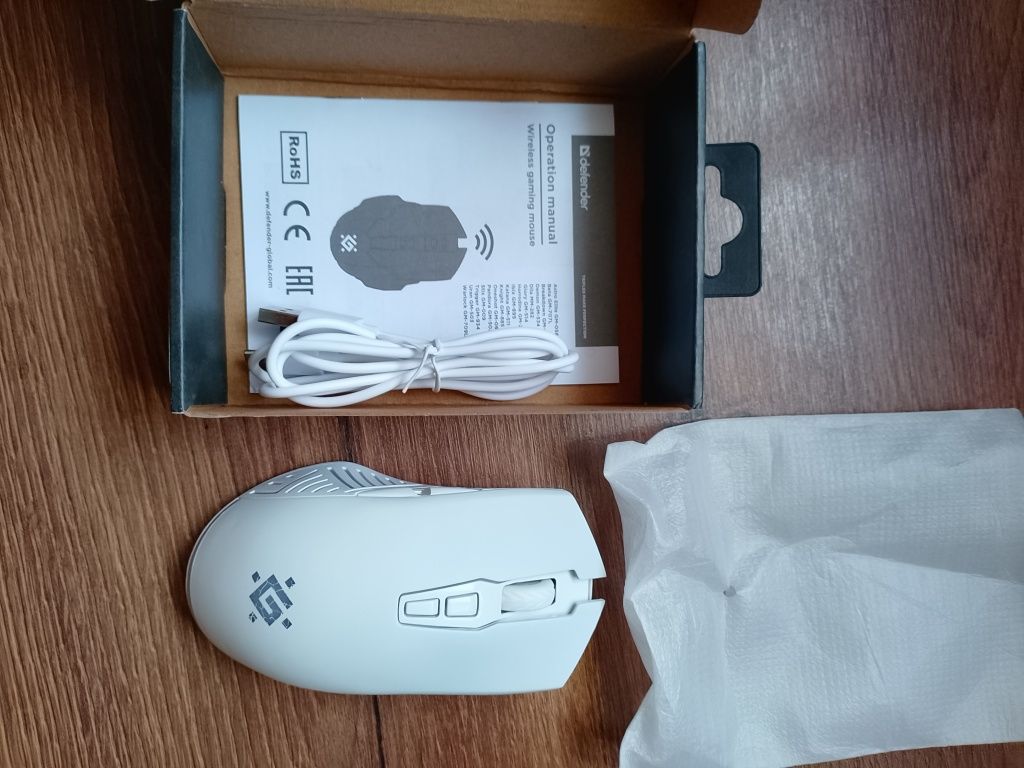 Мишка Defender Pandora GM-502 LED Wireless White