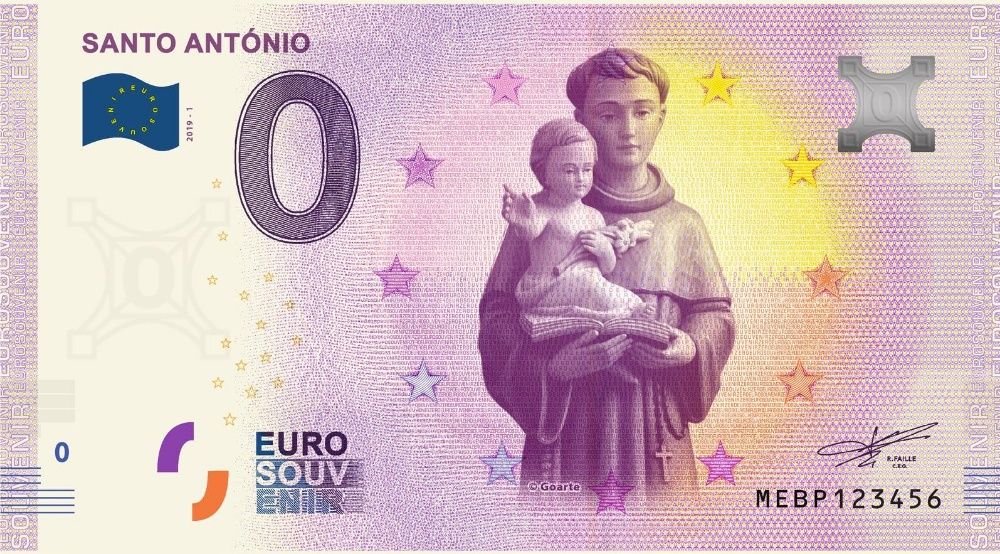 Nota de 0€ (zero euros): Santo António