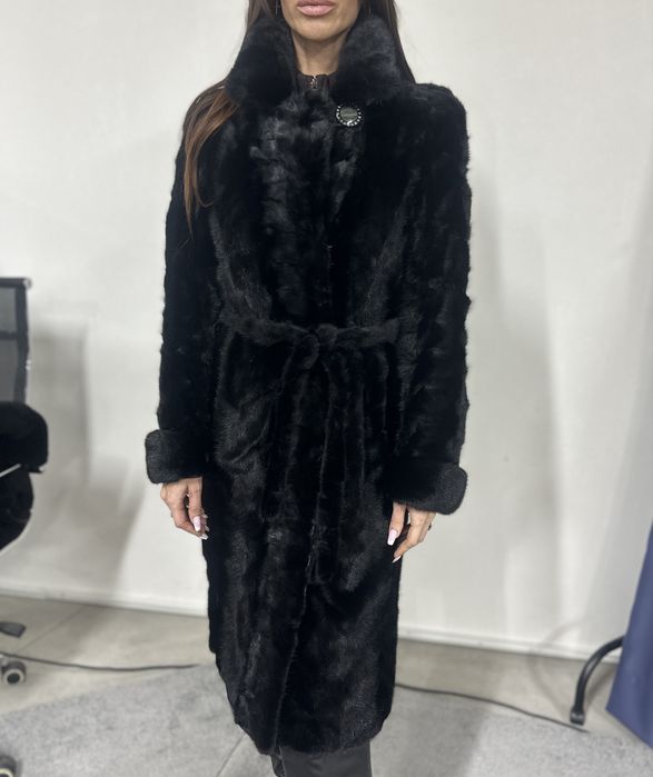 Шуба норкова чорна