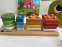 Brinquedos educativos Montessori Puzzle Comboio