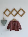 Bluza zara oversize 68 wrzosowa brudny róż napis