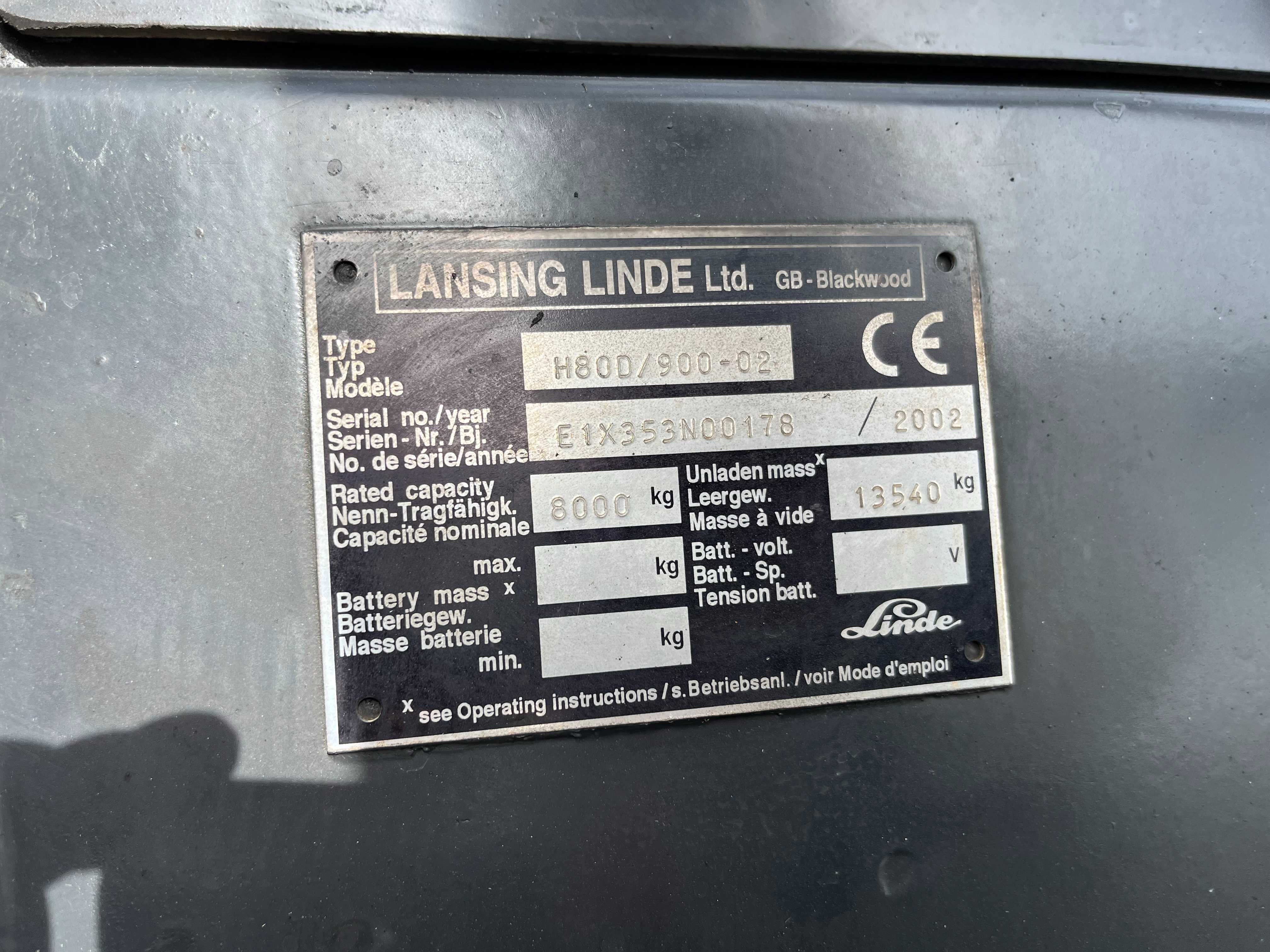 Навантажувач вилковий Linde H80D-900